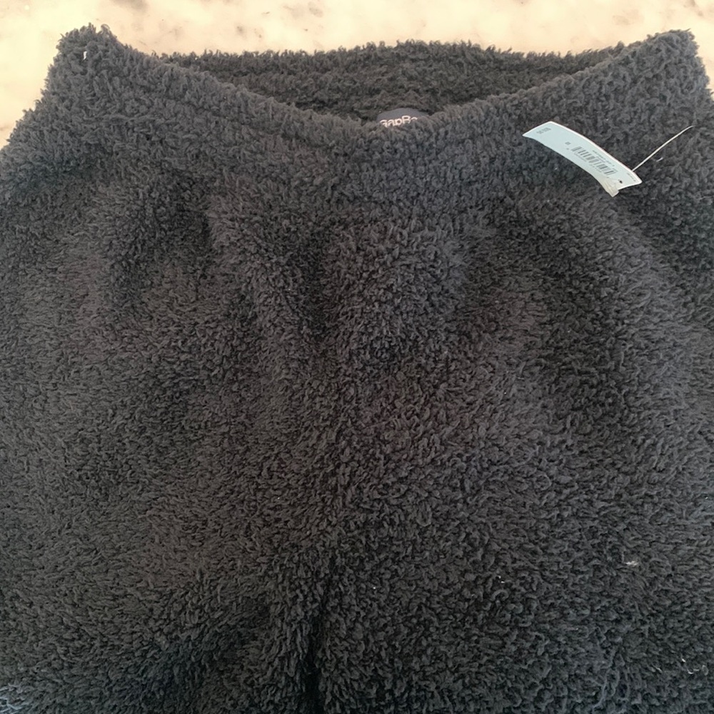 Gap Body Black Cozy Sherpa Pants - Size XS